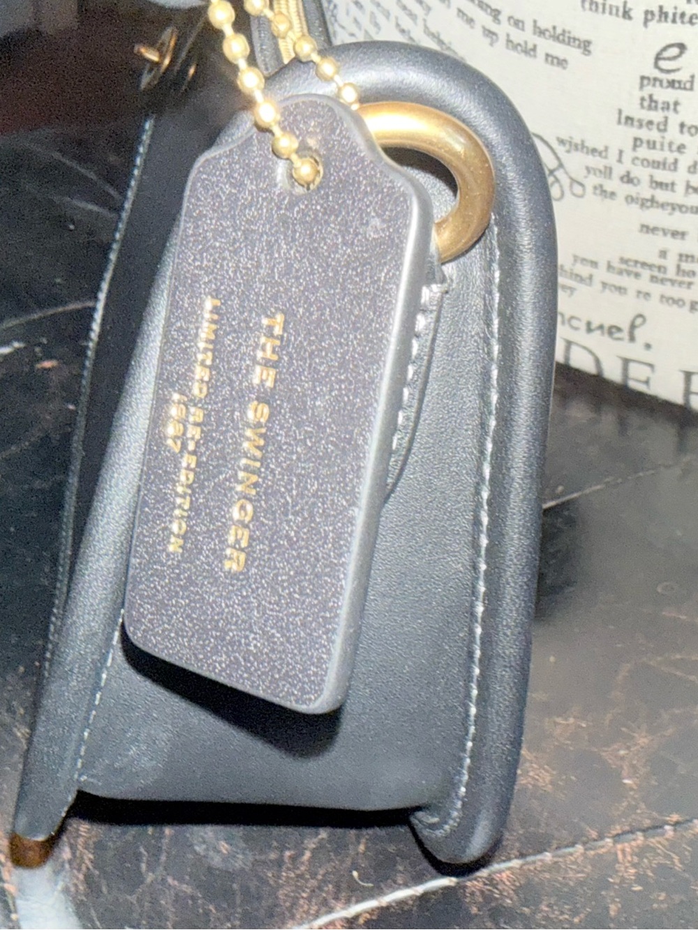 Coach Black Leather Swinger 20 Shoulder Bag - Picture 3 of 9